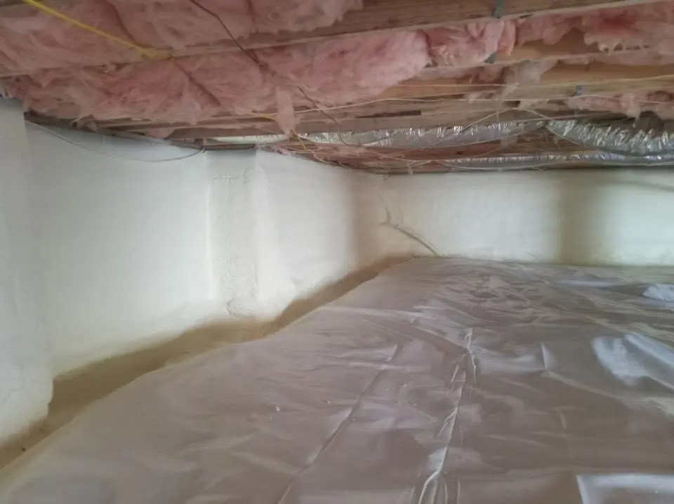 Crawl space encapsulation with closed-cell spray foam for Roof Leak Repair in Spotswood
